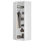 Closet Modulado de Canto 45º Sem Portas Altezza Belmax Branco