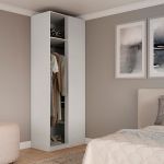 Closet Modulado de Canto Reto Sem Portas Altezza Belmax Branco