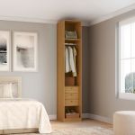 Closet Modulado Sem Portas com Gavetas 45cm Altezza Belmax Freijó