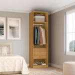 Closet Modulado Sem Portas com Gavetas 70cm Altezza Belmax Freijó