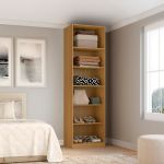 Closet Modulado Sem Portas com Prateleiras/Cabideiros 70cm Altezza Belmax Freijó