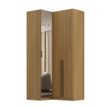 Guarda Roupa de Canto Reto 3 Portas 1 Espelho  Altezza Trend Belmax Freijó
