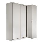 Guarda Roupa de Canto Porta de Correr 3 Portas MDF Altezza Clean Belmax Branco