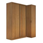 Guarda Roupa de Canto Porta de Correr 3 Portas MDF Altezza Clean Belmax Freijó