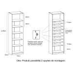 Sapateira Sem Portas Modular MDF 70 cm Altezza Clean Belmax Freijó