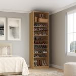 Sapateira Sem Portas Modular MDF 70 cm Altezza Clean Belmax Freijó