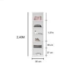 Guarda Roupa Modular 1 Porta com Prateleiras 35 cm Altezza Trend Belmax Branco