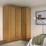 Guarda Roupa de Canto Porta de Correr 3 Portas MDF Altezza Trend Belmax Freijó