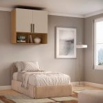 Módulo Aéreo para Cama de Solteiro MDF Altezza Trend Belmax Freijó/Off White