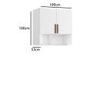 Módulo Aéreo para Cama de Solteiro MDF Altezza Clean Belmax Freijó/Off White