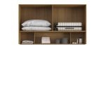 Módulo Aéreo para Cama de Casal MDF Altezza Clean Belmax Freijó/Off White