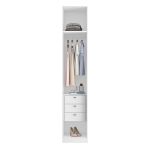 Guarda Roupa Modular 1 Porta Reflecta com Gavetas 45cm Altezza Belmax Branco