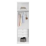 Guarda Roupa Modular 2 Portas Reflecta com Gavetas 90cm Altezza Belmax Branco