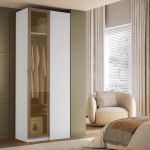 Guarda Roupa de Canto Reto Modular Reflecta Altezza Belmax Branco