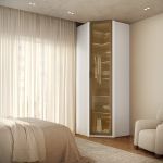 Guarda Roupa Modular 1 Porta Reflecta Canto 45 Altezza Belmax Branco