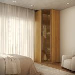 Guarda Roupa Modular 1 Porta Reflecta Canto 45 Altezza Belmax Freijó