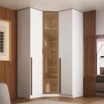 Guarda Roupa de Canto Obliquo Reflecta 3 Portas MDF Altezza Trend Belmax Branco