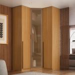 Guarda Roupa de Canto Obliquo Reflecta 3 Portas MDF Altezza Trend Belmax Freijó