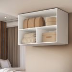 Armário Aéreo Organizador Multiuso MDF 02 Portas Altezza Belmax Branco