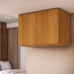 Armário Aéreo Organizador Multiuso MDF 02 Portas Altezza Belmax Freijó