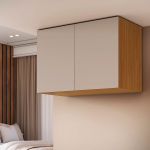 Armário Aéreo Organizador Multiuso MDF 02 Portas Altezza Belmax Freijó/Off White