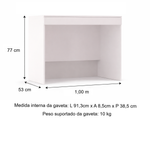 Escrivaninha com Painel e Aéreo 01 Gaveta 02 Portas MDF Altezza Belmax Freijó