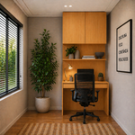 Escrivaninha com Painel e Aéreo 01 Gaveta 02 Portas MDF Altezza Belmax Freijó