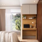 Escrivaninha com Painel e Aéreo 01 Gaveta 02 Portas MDF Altezza Belmax Freijó/Off White