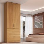 Guarda Roupa Modular 2 Portas 3 Gavetas 70cm Altezza Clean Belmax Freijó