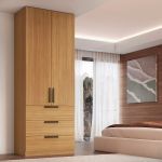 Guarda Roupa Modular 2 Portas 3 Gavetas 90cm Altezza Trend Belmax Freijó