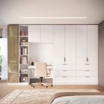 Guarda Roupa Modular 2 Portas 3 Gavetas 90cm Altezza Clean Belmax Branco