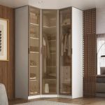 Guarda Roupa de Canto Obliquo 3 Portas Reflecta MDF Altezza Belmax Branco