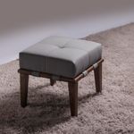 Puff Recamier Multiuso Agatha 45cm Cinza