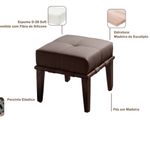 Puff Recamier Multiuso Agatha 45cm Marrom