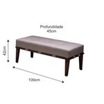 Puff Recamier Multiuso Solteiro Agatha 1,00m Bege