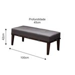 Puff Recamier Multiuso Solteiro Agatha 1,00m Cinza