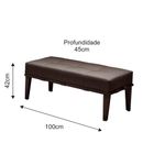 Puff Recamier Multiuso Solteiro Agatha 1,00m Marrom
