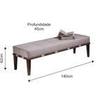 Puff Recamier Multiuso Casal Agatha 1,40m Bege