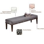 Puff Recamier Multiuso Casal Agatha 1,40m Cinza