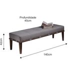 Puff Recamier Multiuso Casal Agatha 1,40m Cinza