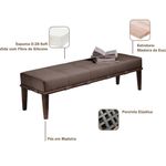 Puff Recamier Multiuso Casal Agatha 1,40m Marrom