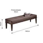 Puff Recamier Multiuso Casal Agatha 1,40m Marrom