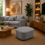 Puff Multiuso Decorativo Agatha Cinza