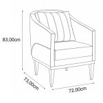 Poltrona Multiuso Decorativa Agatha Bege