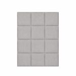 Cabeceira Estofada Cama de Solteiro Alto Relevo Agatha Cinza