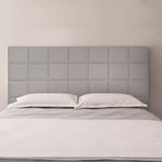 Cabeceira Estofada Cama Queen Alto Relevo Agatha Cinza