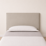 Cabeceira Estofado Liso Cama de Solteiro Agatha Bege