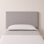 Cabeceira Estofado Liso Cama de Solteiro Agatha Cinza