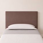 Cabeceira Estofado Liso Cama de Solteiro Agatha Marrom