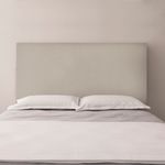 Cabeceira Estofado Liso Cama de Casal Agatha Bege